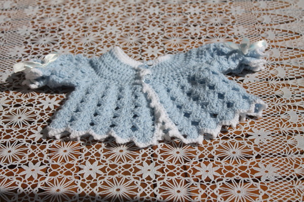 Brassière Bébé Col Volanté & Sarouel Velours Milleraies - Cousu à La Main